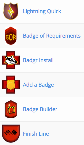 Samples of badges created in PowerP