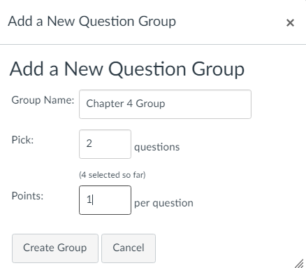 Canvas Quiz Add Questions to Group Canvas Quiz Add Questions to Group