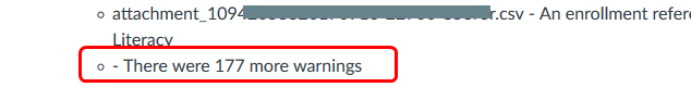 SIS Import aggregate errors SIS Import aggregate errors