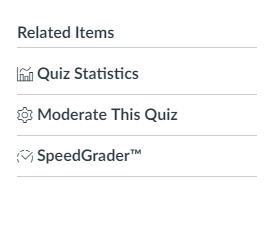 Related Items available for a quiz when there is at least one active student in a course.