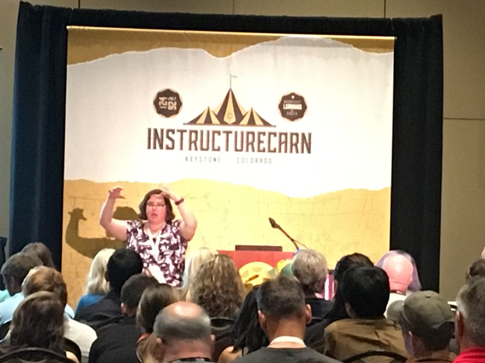 Linda J. Lee presenting at InstructureCon