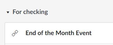 Calendar event in a module Calendar event in a module