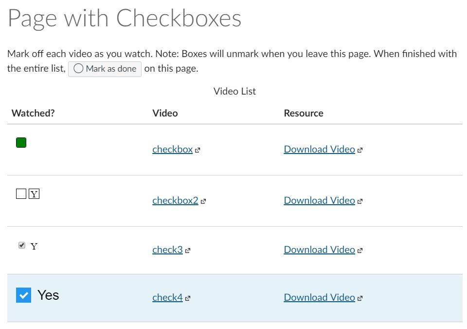 Page with checkboxes that do not keep their checked state