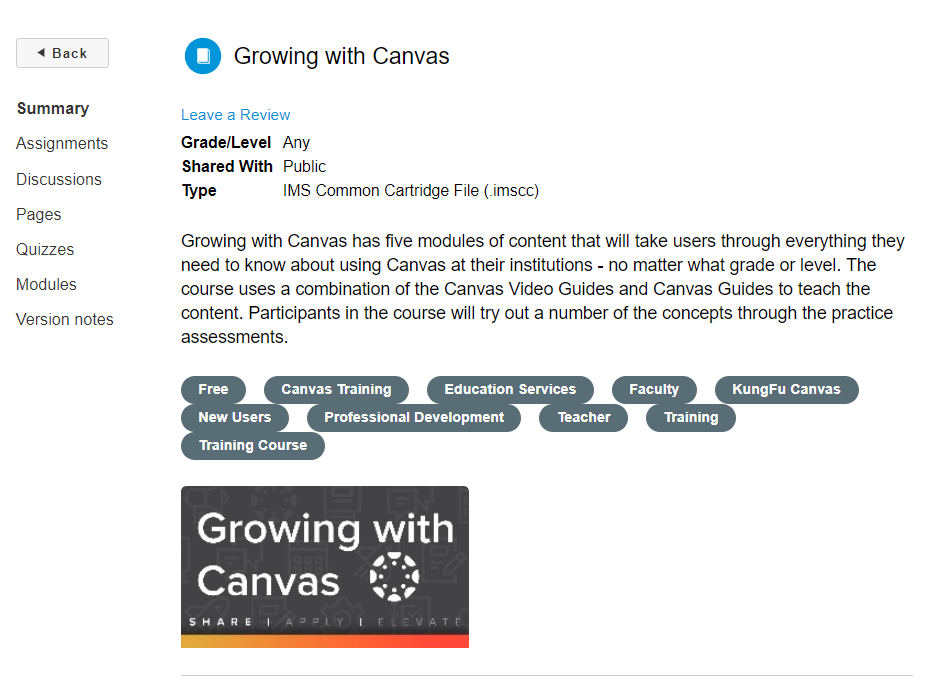 Overview of Growing With Canvas