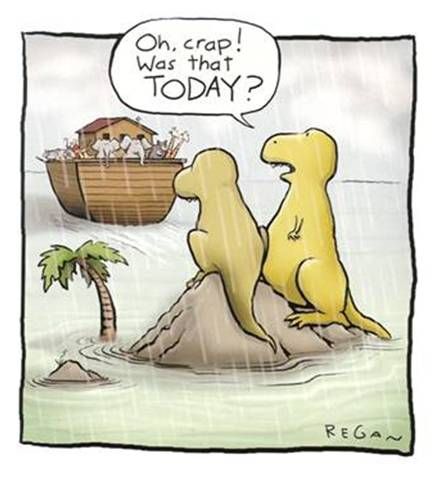 dinosaurs miss the ark cartoon