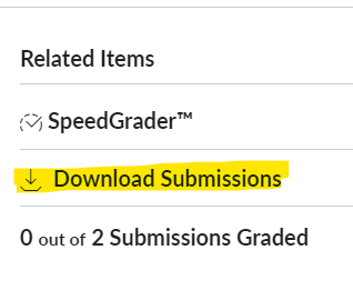 download assignment submissions