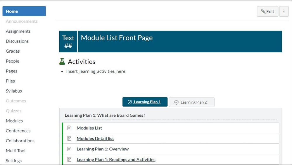 Modules Front Page 1