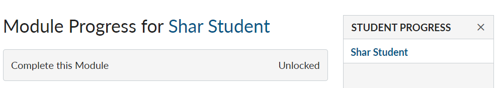 Before a student visits any content in a module it shows as unlocked. Before a student visits any content in a module it shows as unlocked.