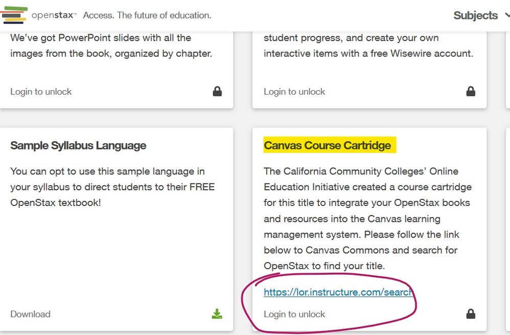 Open stax instructor resources page Open stax instructor resources page