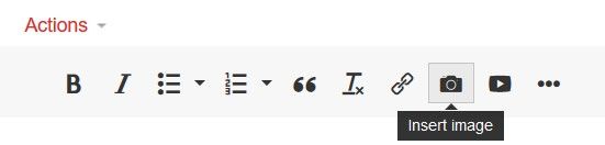 Community - insert image from toolbar