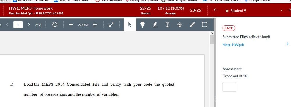 No time and date for the lateness in speed grader