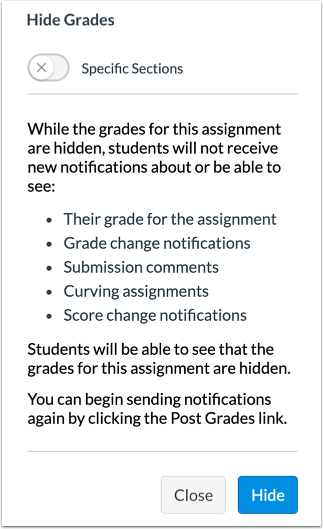 Hide Grades Hide Grades