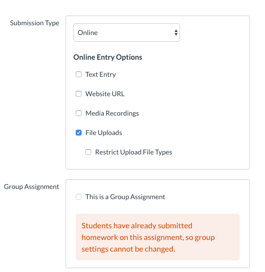 assignment submission types