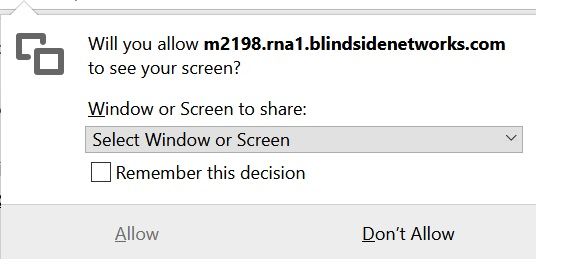 Firefox allow share or not