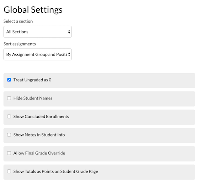 Global checkboxes presented in Individual View of Gradebook Global checkboxes presented in Individual View of Gradebook