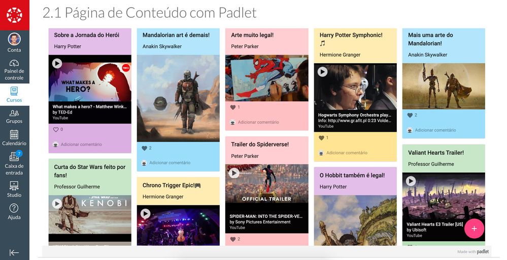 Canvas e Padlet 2