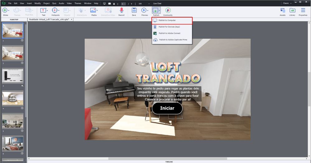 "Publish on Computer" on Adobe Captivate. "Publish on Computer" on Adobe Captivate.