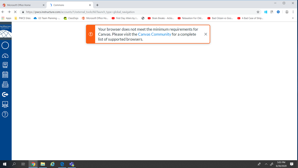 Solved Browser does not meet minimum requirements for Can