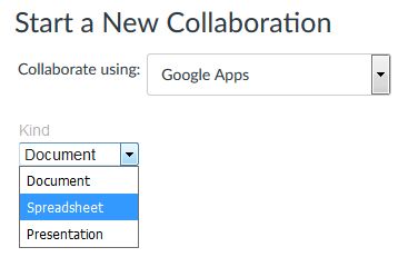 New Collaboration with Google Apps Options