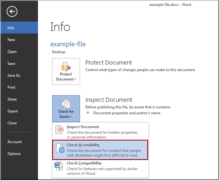Word Backstage Word Backstage