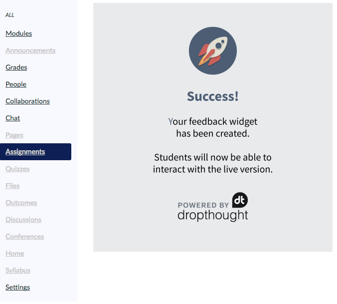 Instructor View of feedback question