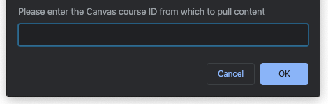 Course ID Prompt