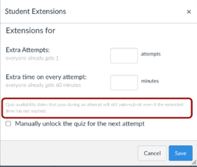 error message for quiz availability shows very poor contrast