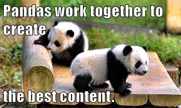 2 pandas working
