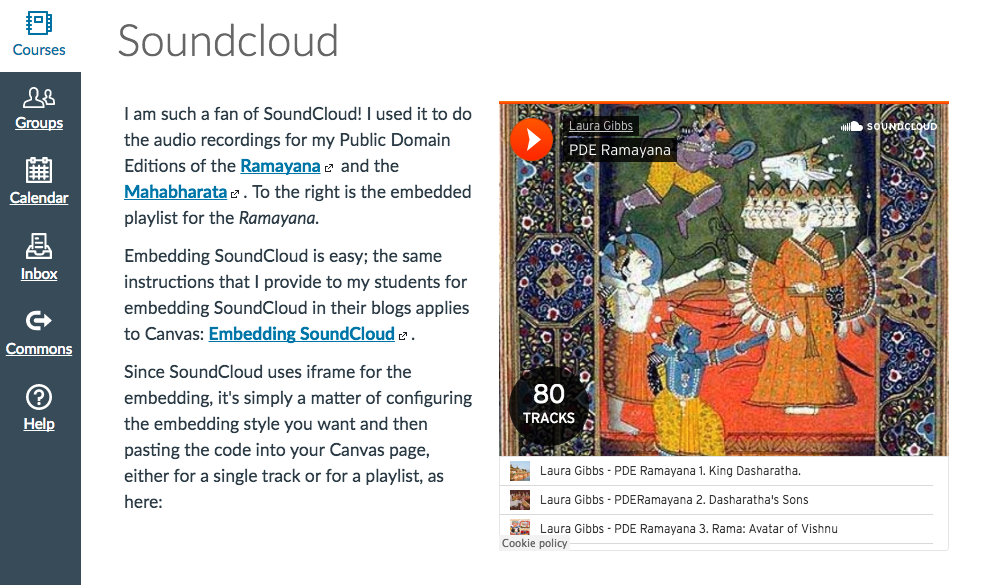 embedded soundcloud screenshot