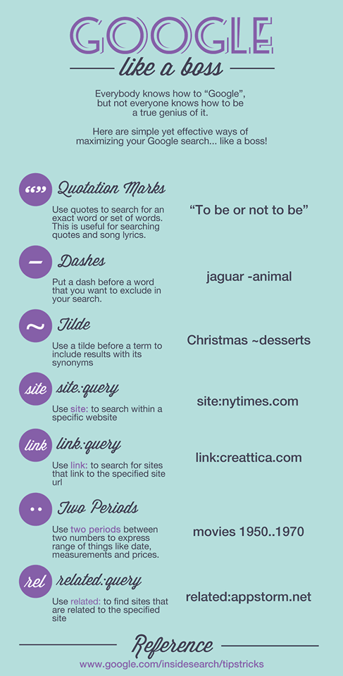 Google like a boss infographic