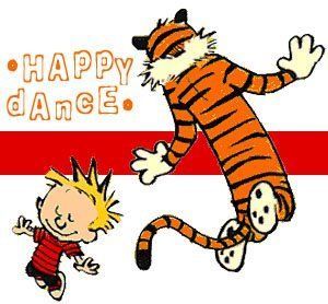 Calvin and Hobbes do the happy dance