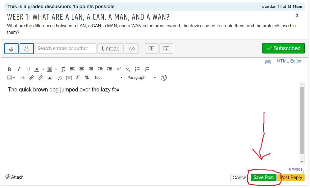Save Post Button
