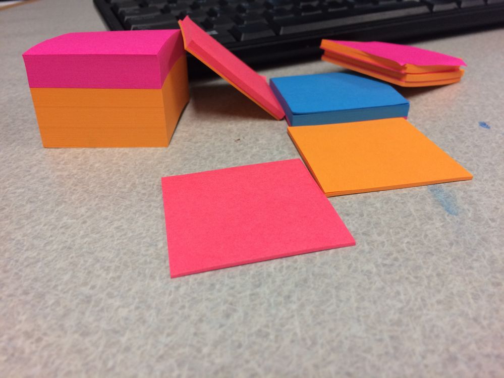 Pile of post-it notes Pile of post-it notes
