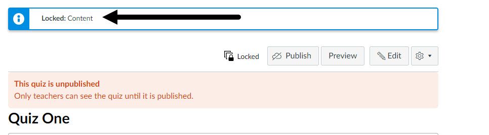 Locked content on quiz Locked content on quiz
