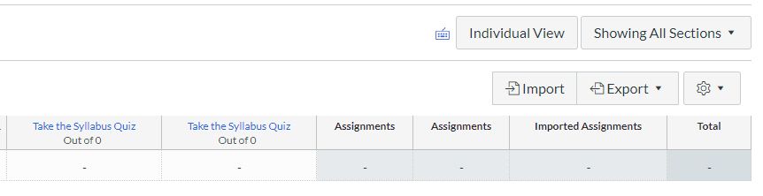 old gradebook screenshot with totals columns a different color