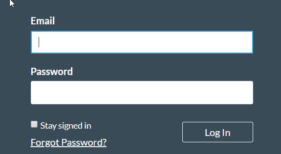 Stay Signed In check box