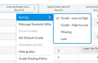 gradebook view