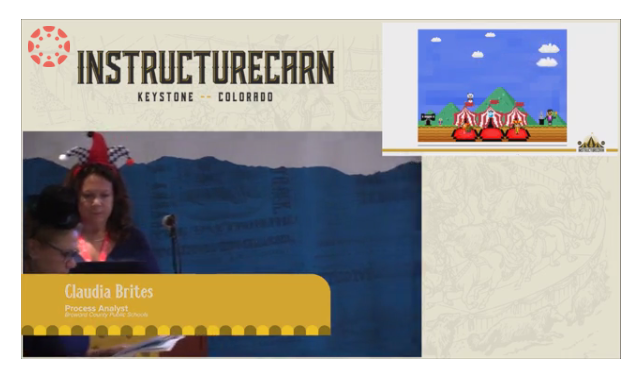 screenshot of Canvas Page with video