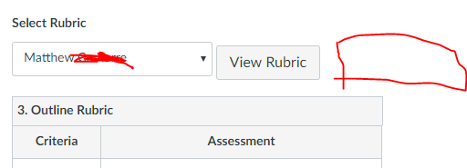 a fabulous drawing of a button next to the rubric dropdown in the assignment