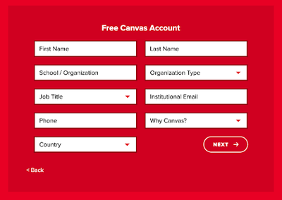 Free Canvas Account signup