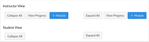 Student and Instructor Views of Collapse All and Expand All buttons in the Modules Page
