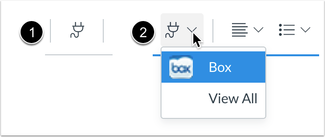 External Tool menu with up to five frequently used tools