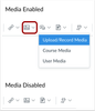 Comparison between the Canvas Media button enabled and disabled