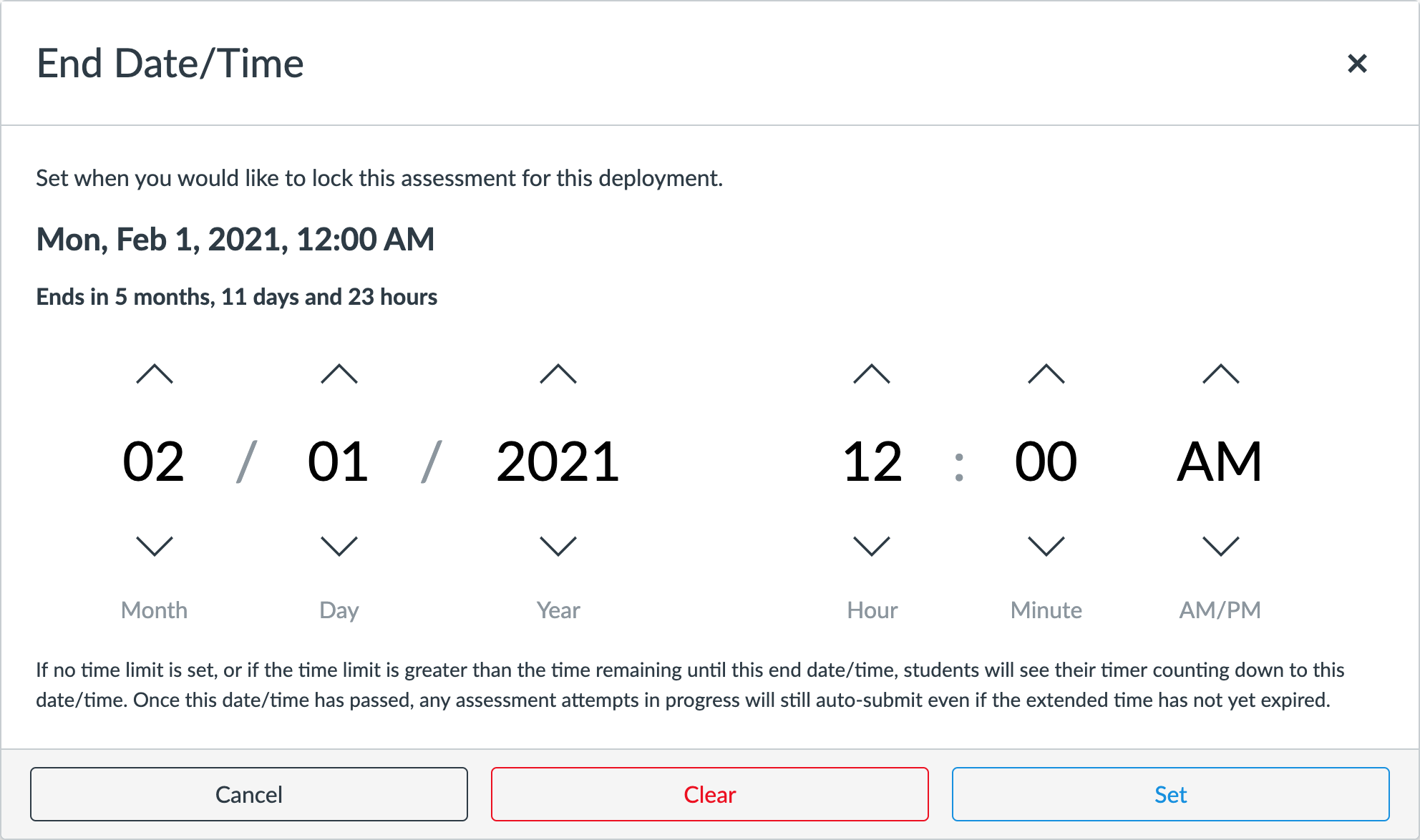 [New Quizzes] Automatic submission at the due date... Instructure