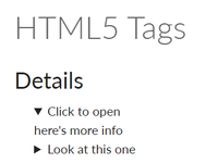 Details list on the page