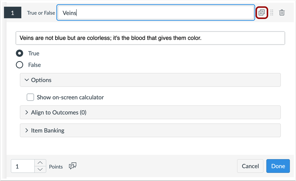 Quiz Question Copy while Editing Quiz