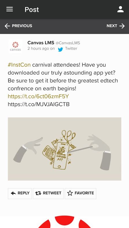 screenshot of InstructureCon Social feature