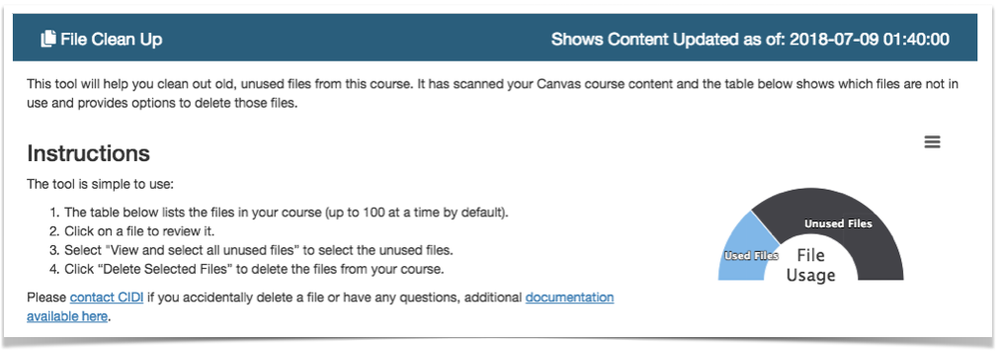 Overview of the File cleanup instructions, see specific notes below image. Overview of the File cleanup instructions, see specific notes below image.