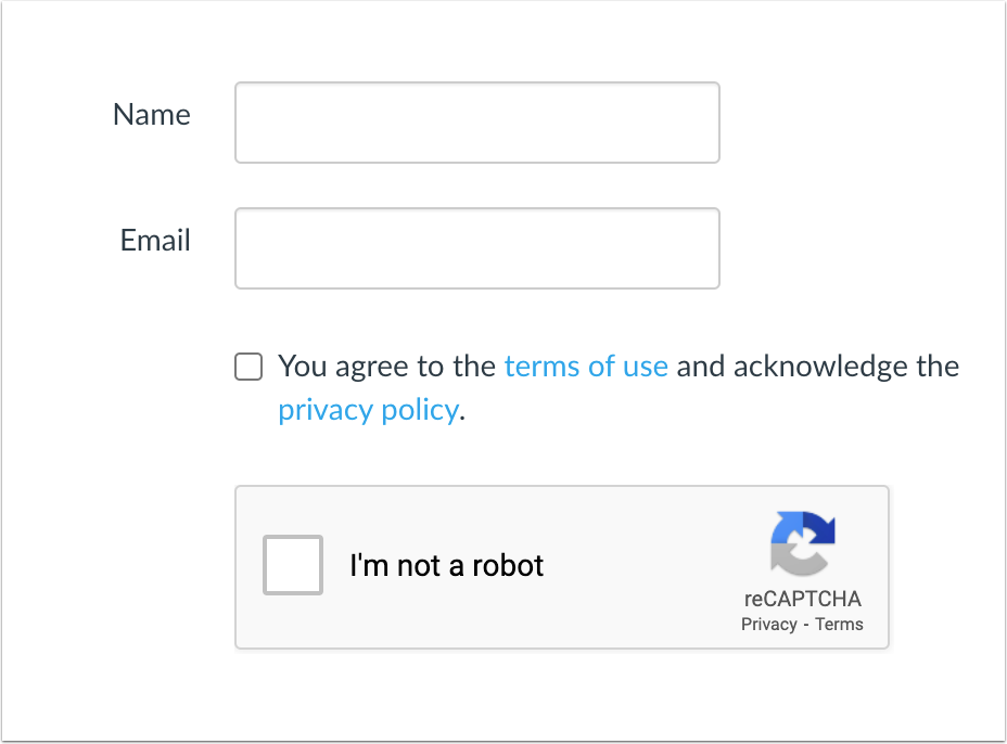 reCAPTCHA on signup page
