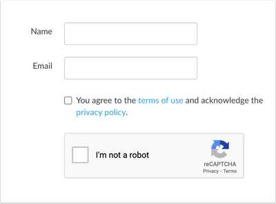 reCAPTCHA on signup page